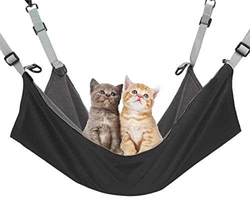 WorthPlanet Pet Hammock Bed Katzenhängematte Katzenhängematte Hängendes Bett Hängebett Haustiere Hängematte Käfig für Kleintiere Katzen Hunde Frettchen Kaninchen W200010