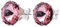 pewterhooter Women 925 Sterling Silver Crystal Stud Earrings (Light Rose)