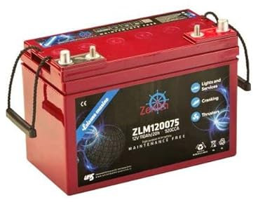 Batteria Zenith ZLM120075 AGM 12V 100Ah 920A Nautica Triplo Uso AVVIAMENTO Servizi ELICHE 320x172x215mm