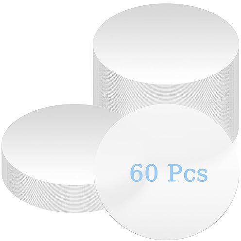 ZEONHEI 60 Pcs 4 Inch Round Clear Acrylic Discs with Protective Film, Acrylic Signs for Crafts, Painting and DIY Projects