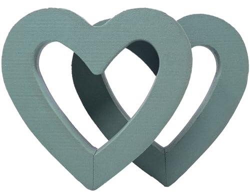 Flowerbox Oasis Steckschaum Foam Frames Offene Herzen 24cm Steckmasse Steckschwamm - 2 Stück