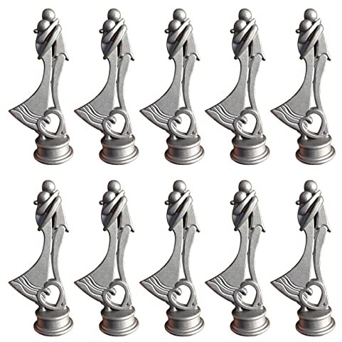 MFFIRE 10 Pezzi Ornamentale Recinzione Tappo Pali, 25X25mm Recinzione Lega di Alluminio con Base Circolare per Recinzione di Scale Giardino