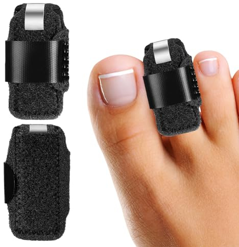 Férula para dedos doblados, enderezador de dedos de los pies, martillo corrector de dedos ajustable, férulas de dedo para alinear y apoyar el dedo del pie, 2 unidades