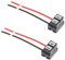 CGEAMDY 2 Stück Keramik H7 Sockel, Weiblich Scheinwerfer Kabelbaum Umbausatz Stecker Adapter Sockel, Nebelscheinwerfer Nachrüstung(Rotes und schwarzes)