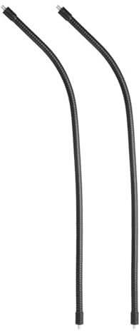 PATIKIL 20 Gooseneck, 2 Pcs 1/4-20 Male to Male Thread Metal Universal Hose Flexible Arm Gooseneck Tube Extension Holder for Action Camera, Phone, Microphone, Black