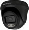 UKVISION COLORVU 3K 5MP Audio FULL COLOR CCTV Black Camera Turret Dome Built-in microphone TVI AOC 25M COLORVU AT NIGHT 2.8mm Color At night UKVISION-5MP-3K-AOC-Black-2.8mm (Black)