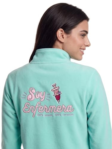 Nurse is Love Chaqueta Polar Mujer para NURSE - Forro Polar de Invierno Doble Bolsillo y Cremallera Facil de Lavar