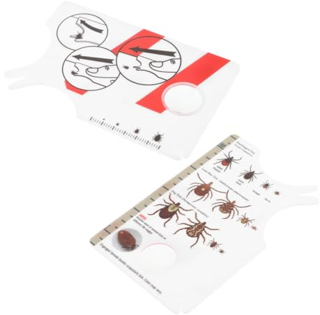 TOBBOMEY 2piezas Tarjetas De Aumento para Herramienta para De Garrapatas Tarjetas De Remoción De De Aumento para y Cuidado De Animales