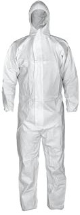 Generisch Schutzanzug - 3 Stück - Arbeitsoverall mit Kapuze - Wasserfest - Staub & Partikeldicht - Premium Qualität & Latexfrei (3 Stück)