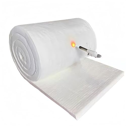 Laine de céramique,Isolation ignifuge 2606 ℉ Isolation Ignifuge, 1 d'épaisseur X 24 X60 - Pour L'isolation Thermique Des Poêles, Cheminées, Fours, Fours, Lave-vaissel(Size:24x12x1（60x30x2.5 cm))