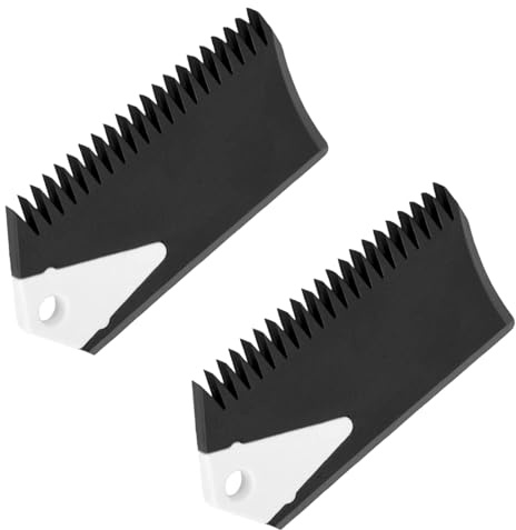 2 peines de cera de surf, raspador de plástico para tabla de surf, herramienta de limpieza de mantenimiento (negro)