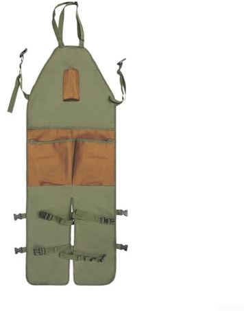 Tablier de jardin imperméable avec poches, protection intégrale réglable pour homme et femme, tissu Oxford robuste avec genoux renforcés pour le jardinage, la récolte et les travaux agricoles (poche