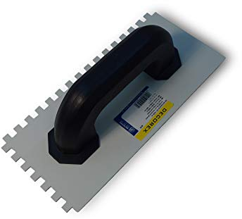 Truelle à dents plastique lisse Truelle Taloche Truelle dents Truelle 12 X 26 cm