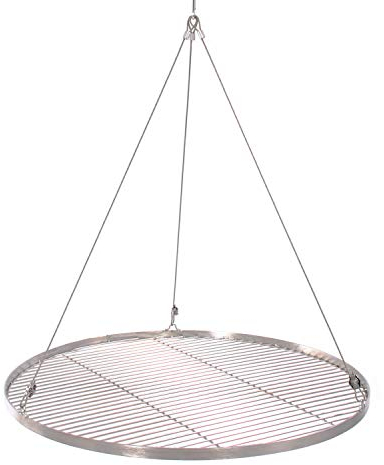 70 cm Grillrost Edelstahl für Schwenkgrill 3 Bein BBQ Grill Rost mit Seil 14 mm Stababstand