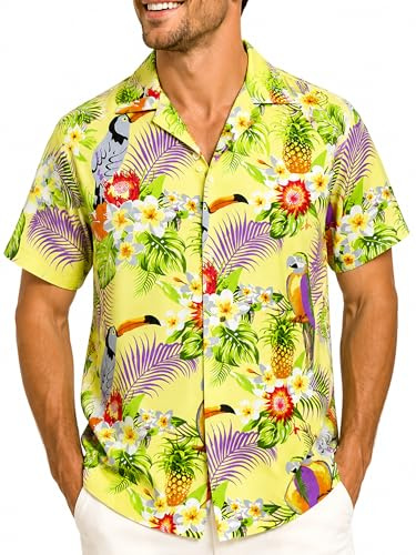 Hawaiian Skjorta Män Skön Tillfällig Knappen Nedåt Mycket Högt Kort Ärm Unisex X-Mas Jul Jultomten Pränta