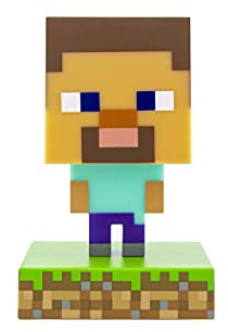 Paladone Minecraft Officially Licensed Steve Free Standing Desk Light, Gaming Room Decor and Merchandise for Boys and Girls, Nightlight Gift Accessory for Playroom and Bedroom