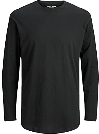 JACK & JONES Herren Jjenoa Tee O-Neck Noos Langarmshirt, Schwarz, XXL EU