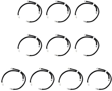 LOVIVER 10 Pulseras de Cordón Trenzado, Elegantes Pulseras Deslizantes Ajustables para La Fabricación de Joyas, Argenta Negra