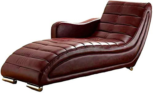 MOLVUS Lazy Sofa Leder IR Liegestuhl Automatisches Sofa - 8 Motoren Massageeinheit Eingebaute Innen- oder Außenbereich Couch Einzelbett Schlafbett Bequemes Sofa Erwachsene Massagesessel (Farbe: Braun)