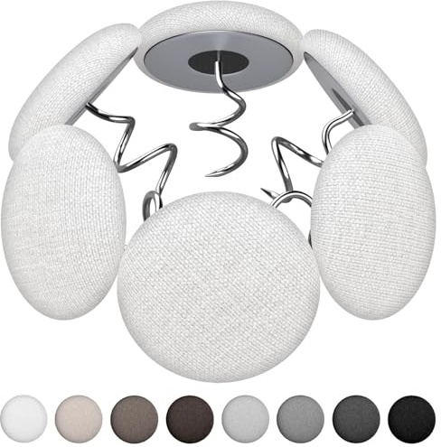 Flax Covered Button Twist Pins - for Bed Skirts Pins,Sofa,Upholstery,Armchair Caddies, Armrest Covers, Slipcovers (12, M-Rice White 12)