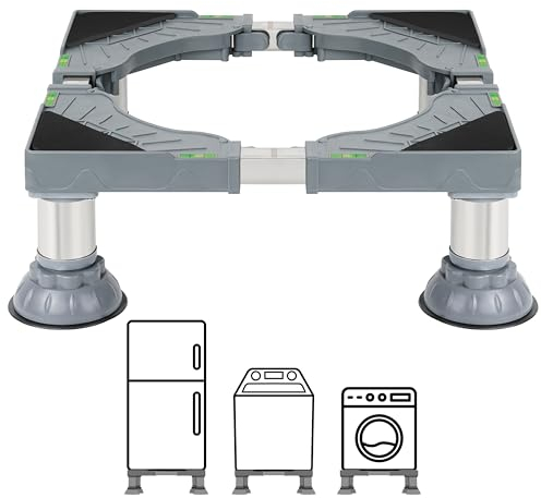 Winter Shore Support Lave Linge & Appareils Blancs - Rehausseur Cuisiniere, Sèche-linge, Mini Frigo Universel - Socle Machine à Laver Surelevee Robuste avec Pieds en Acier Solides & Antidérapants