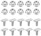 Smgda 10Sets M8x20mm T Slot Bolt Set, 304 Stainless Steel Hammer Head Bolt T Screws with 10 pcs Hexagon Flange Nuts, Hammer Head Bolts for Aluminum Profile,Photovoltaic Solar Panels