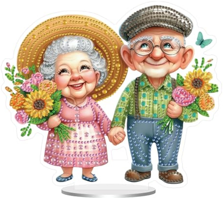 Demiawaking 5D DIY Diamond Painting Tischdeko Tiere und Blumen Set, Diamant Malerei Tisch Deko Ornament, Diamant Painting Tiere Blumen Kit für Anfänger Deko Geschenke (10)