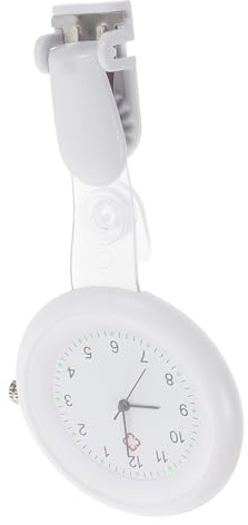 JEWEDECO Formulario de Enfermera médica Relojes de Solapa Relojes a presión Letras Pegatinas portátiles Reloj para Estudiante de enfermeria Reloj de Bolsillo el plastico