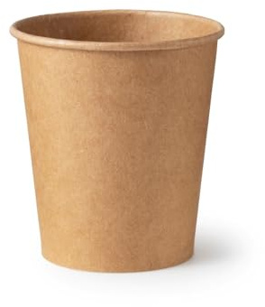 Inoverse 200 stycken kraftpappersmuggar, pappersmuggar, kaffemuggar för engångsbruk, 200 ml, brun, kaffe to go mugg kartong, 8 ounces för te, engångsmuggar, pappersmuggar, kaffemuggar to go