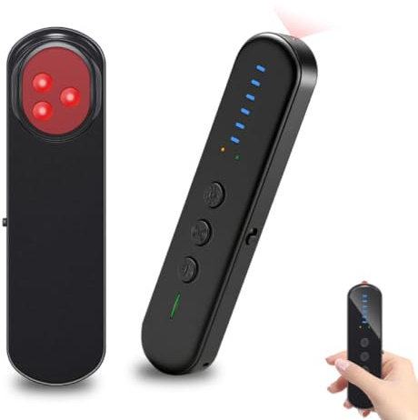 Détecteur de Caméra Cachée - Détecteur de Micro Espion, Alarme de Sécurité WiFi, GPS Tracker et Scanner RF sans Fil pour Hôtel, Salle de Bain, Voiture, Bureau & Voyage - Anti-Surveillance (S501)