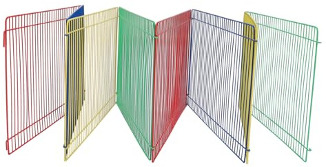 Toyvian 8 pièces Parc Modulable pour Petits Animaux Clôture Fil Métallique pour Hamsters Cochons et Lapins Aire de Jeu Sécurisée pour Exercice et Détente