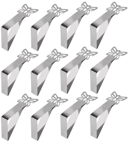 Clip para mantel, clips para mantel, clip para mantel, soporte de mantel de acero inoxidable, paquete de 12 clips para mantel al aire libre, clip de mesa de acero inoxidable, abrazadera para mantel