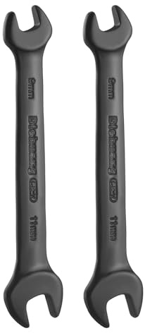 QUARKZMAN 2 Pezzi Chiave Doppia Aperta Spessa 9mm x 11mm Chiave Metrica A Doppia Estremità Aperta Chiave A Testa Piatta Per Riparazioni Auto Montaggio Mobili Nero