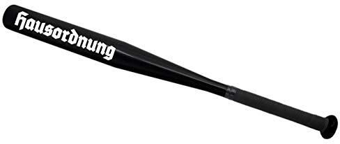 Spaß Kostet Baseballschläger Hausordnung Sportgerät schwarz 65 cm lang