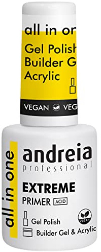 Andreia Professional Extreme Primer Ongles - Primer Extreme Nettoyant pour Préparer l'Ongle avant la Couche de Base - Pour le Vernis Acrylique et en Gel - Excellente Adhésion - 10,5ml
