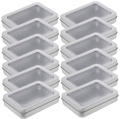 Cabilock 12 Piezas Tarro De Lata De Metal Almacenamiento De Estaño Pequeño Tarros De Velas De Cajas Almacenaje Con Tapa Cofre Metalico Alimento Planchar