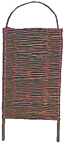 TETZNER&JENTZSCH Alessia Steckparavent aus Weidengeflecht 56 x 90/116 cm, Steckpfähle ca. Ø 3 cm