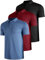 Teesmen Polo Shirts for Men Adult UK Short Sleeve Golf Work Breathable Quick Dry Polyester Light Moisture Wicking 3 Pack (Mulicolor 1, 3XL)