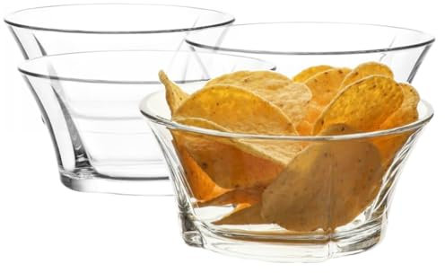 Glasmark KROSNO 1992 Bol à glace Bol à glace Dessert 12 cm de diamètre Verre robuste Passe au lave-vaisselle Brillant Transparent