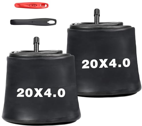 GRELiving 2 cámaras de aire para bicicleta de 20 x 4,0 pulgadas, 20 pulgadas, AV35 mm, tubo interior para bicicleta de montaña