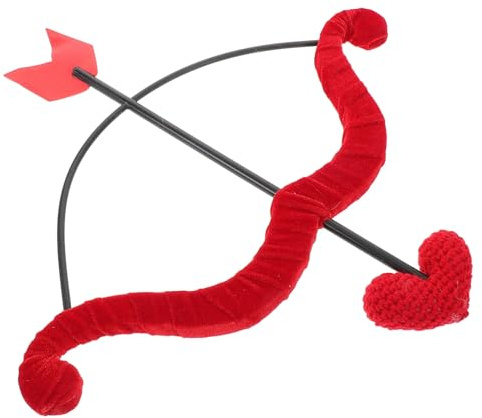 Conjunto de arco y flecha de Cupido Accesorios para disfraces de Cupido de Halloween Suministros para cosplay para mujeres Accesorios para disfraces de arco y flecha Decoraciones de San Valentín.