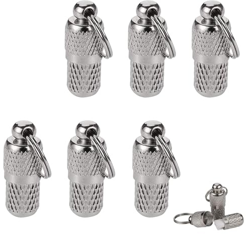 6 Pack Pet Id Tags, Dog Name Tag, Id Tags for Dogs, Cat Collar with Name Tag, Silver Anti Lost Pet Tube Tags, for Collar of Dog Cat