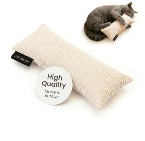 LucyBalu® Kick Bunny Kattkudde med kattmynta i manchester I Vit