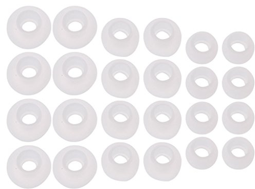 Lot de 12 paires d'embouts de rechange en silicone souple pour écouteurs