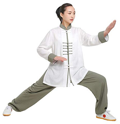 SCDXJ Vêtements de Tai Chi Qi Gong Arts martiaux Wing Chun Shaolin Kung Fu G-S