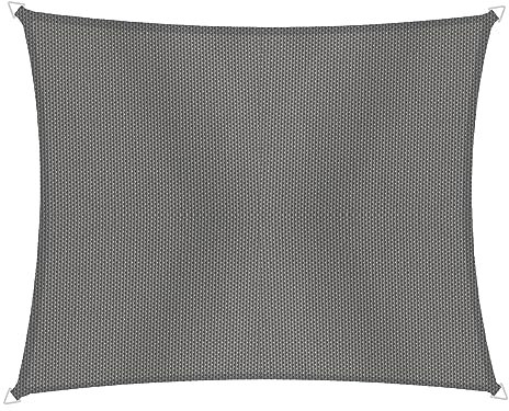 Windhager Sonnensegel Cannes Rechteck 3 x 4 m, Sonnenschutz für Garten & Terrasse, UV- und witterungsbeständig, anthrazit, 10739