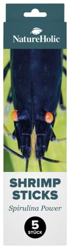NatureHolic - Garnelen Lollies „Spirulinapower“ I Ergänzungsfutter für Wirbellose I 100% natürliche Spirulina Algen I ideal für die Handfütterung I 5 Lollis