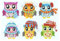 Pracht Creatives Hobby Diamond Painting Stickerset, Motiv Einhörner, Bastelset zum Gestalten von Aufklebern mit Glitzersteinchen, für Kinder ab 5 Jahren