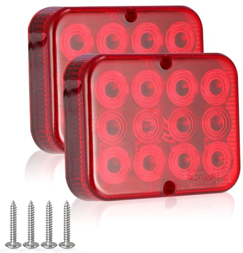 SPARKMOTO 2 x Fanali fendinebbia posteriori led rimorchio 12v, Faro fendinebbia a led per trattore agricolo,Fari fendinebbia rimorchio universale,Fanale Retronebbia LED Per Rimorchio,Omologato ECE