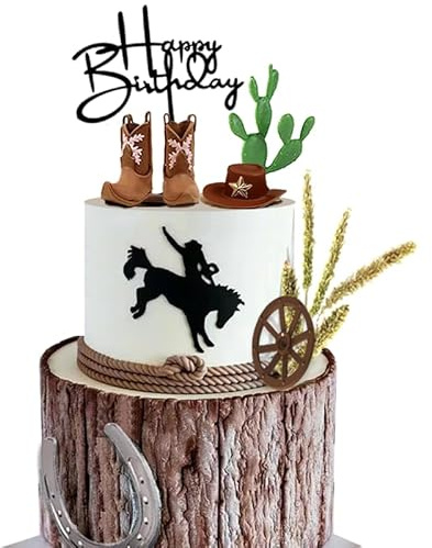 Cowboy Cake Decorations for Western Cowboy Theme Cake